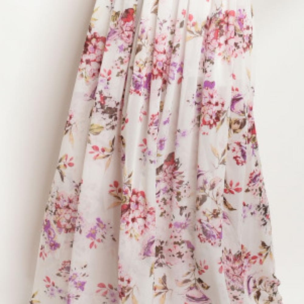 LAST 1! UNIQUE WHITE FLORAL MAXI - Picture 4 of 8